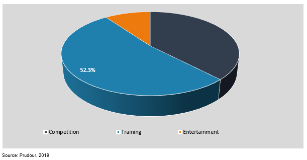 global tennis strings market by application, 2018